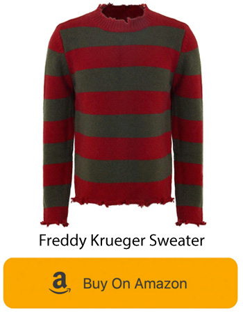 Freddy Krueger Halloween Costume 
Red & Green Sweater 