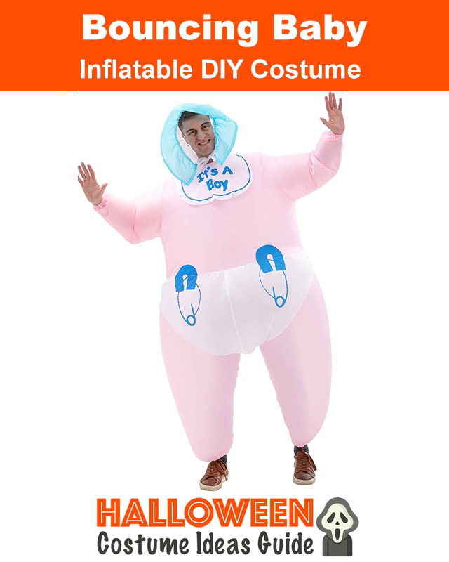 Inflatable Bouncing Baby Blow Up DIY Halloween Costume
