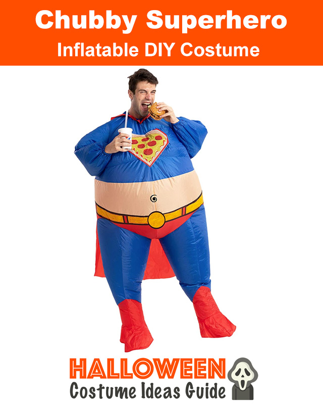 Inflatable Chubby Super Hero Blow Up DIY Halloween Costume