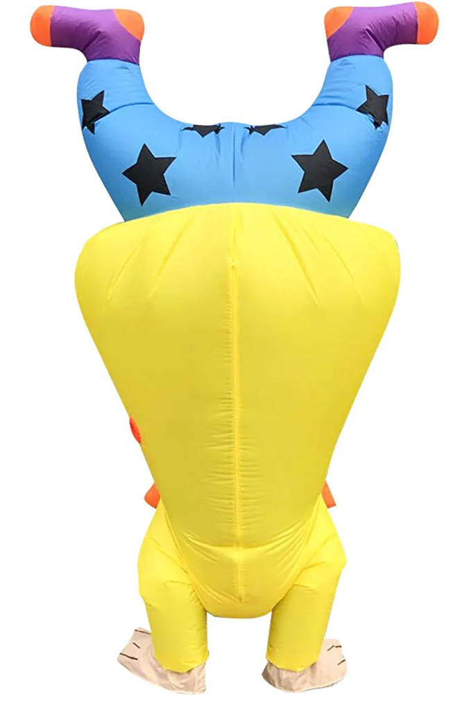 Inflatable clown costume rear view