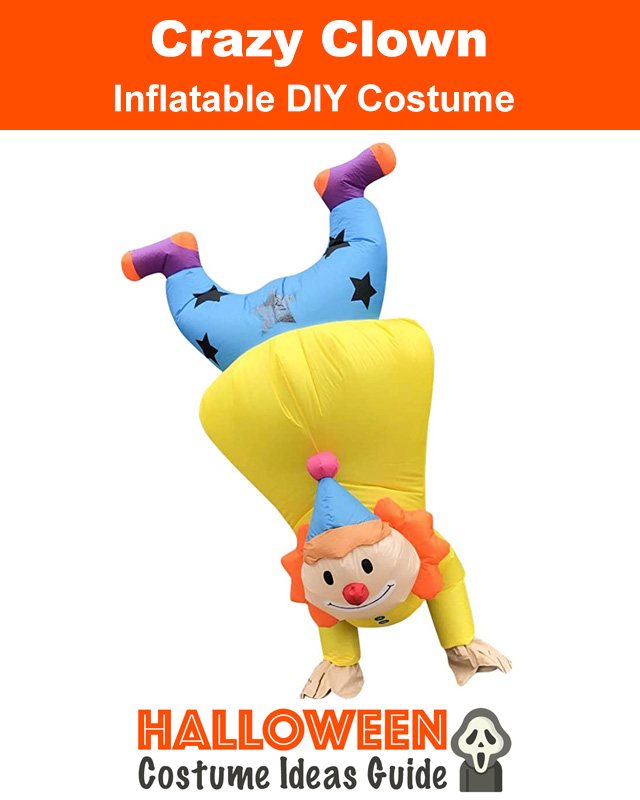 Inflatable Crazy Clown Blow Up DIY Halloween Costume
