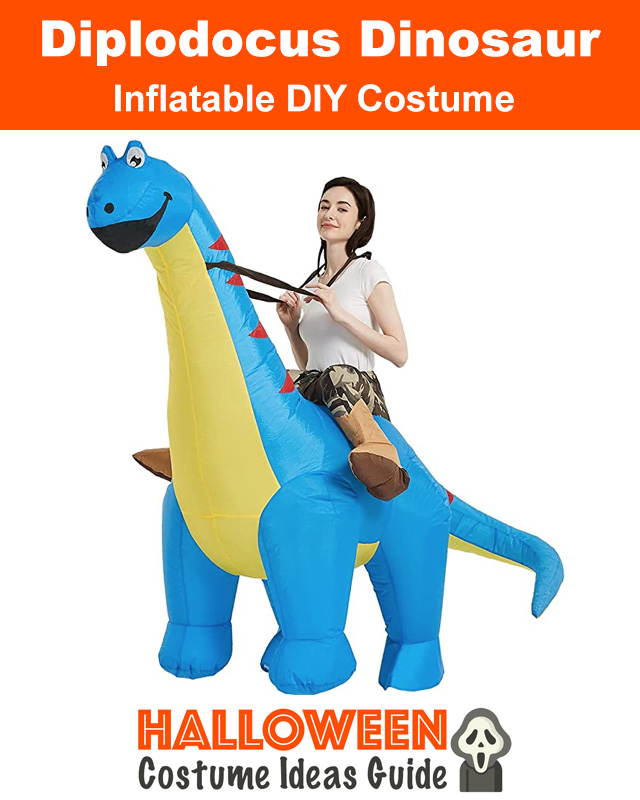Inflatable Diplodocus Dinosaur Blow Up DIY Halloween Costume
