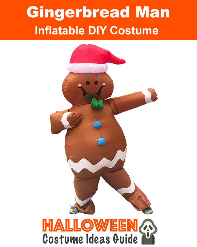 Inflatable Gingerbread Man Blow Up DIY Halloween Costume
