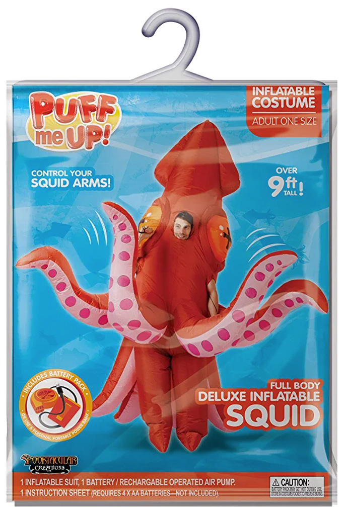 Inflatable Kraken Squid Costume in packet