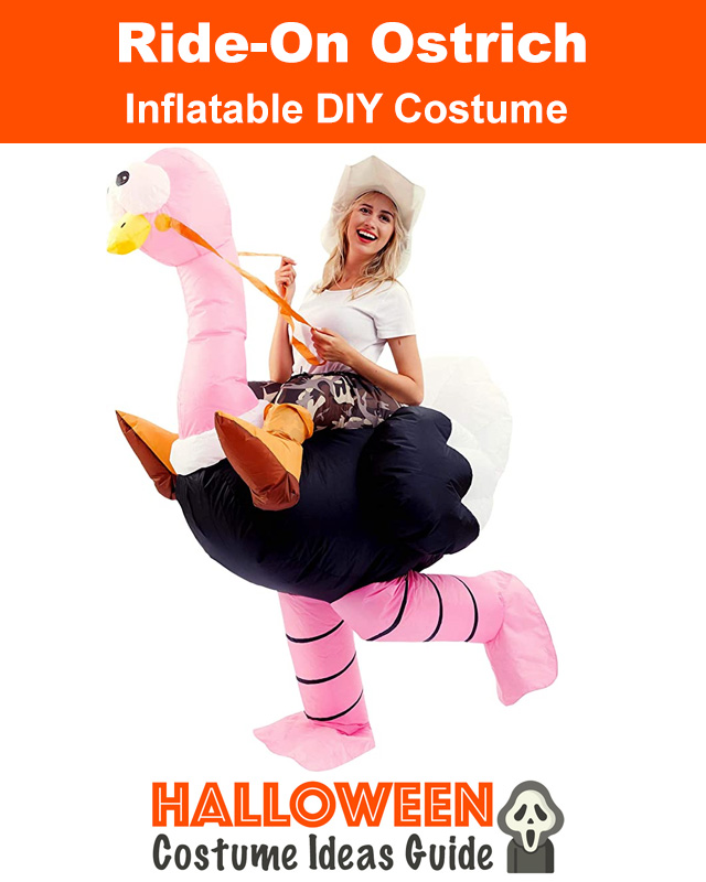 Inflatable Ride On Ostrich Animal Blow Up DIY Halloween Costume
