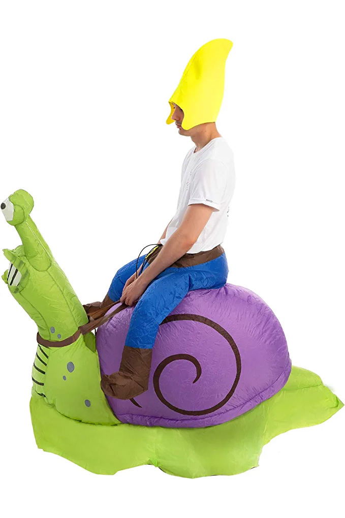 Inflatable Snail Blow Up DIY Halloween Halloween Costume Side View