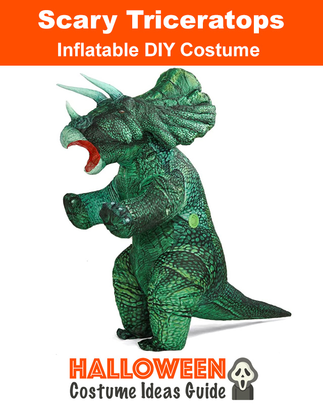 Inflatable Scary Triceratops Dinosaur Blow Up DIY Halloween Costume