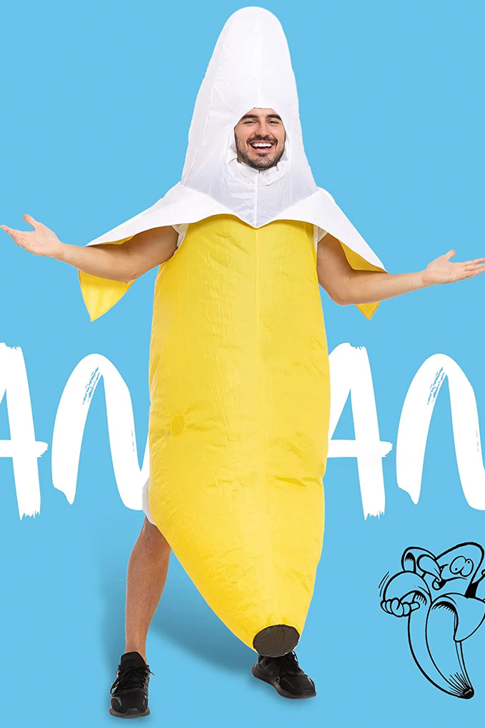 Blow up Banana DIY Halloween Costume