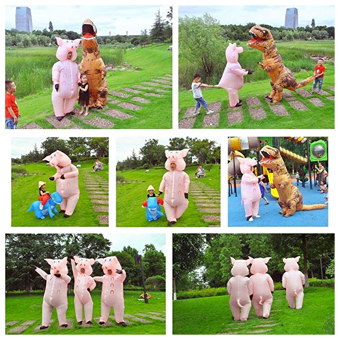 Inflatable Pig Costume Lifestyle Party Shots