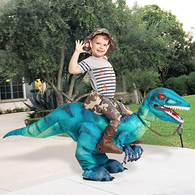 Inflatable Velociraptor Costume for kids 
