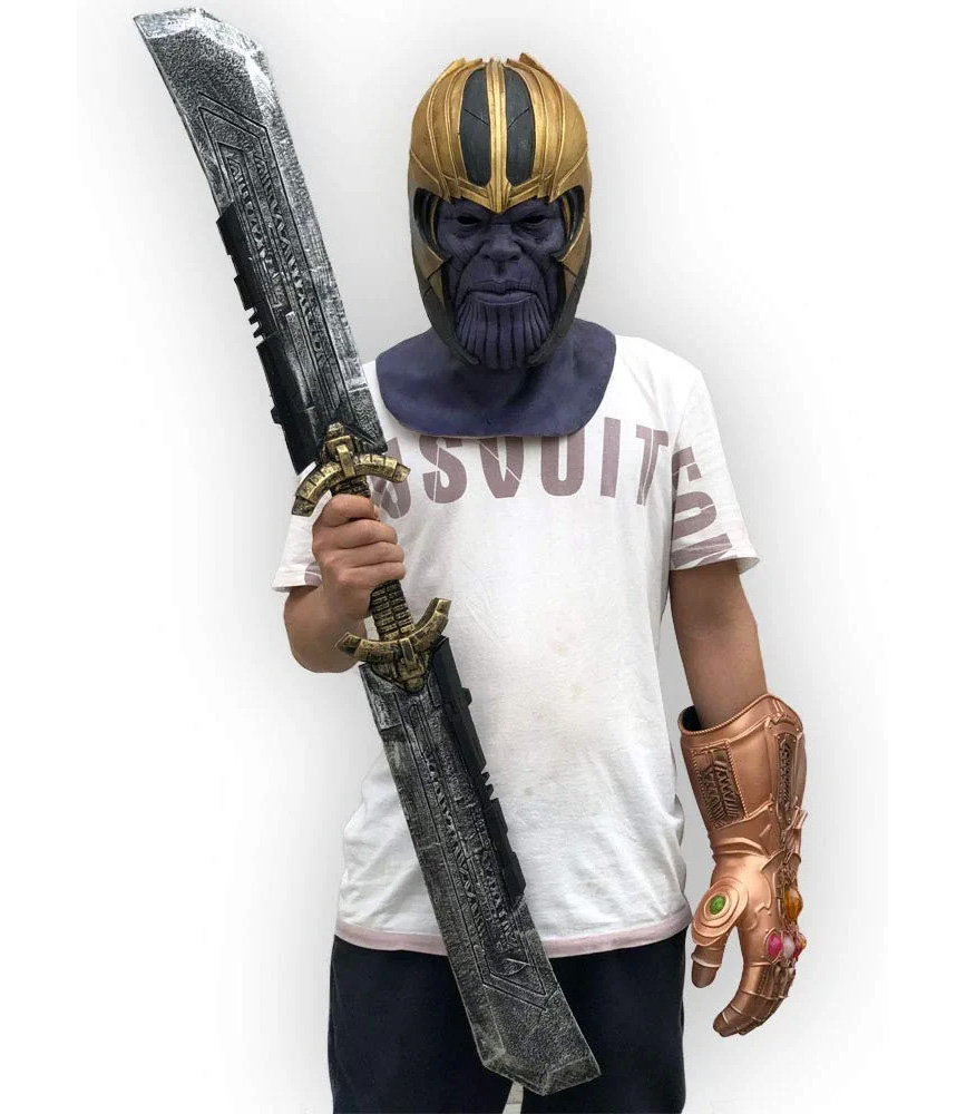 Thanos Costume Holding Sword 